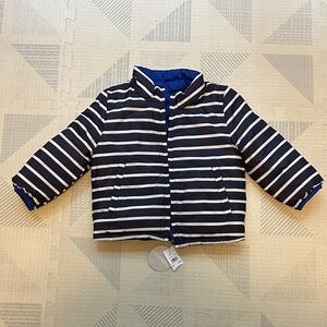 Reversible Striped Navy and White Kids Jacket